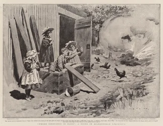 Waar onwetendheid een zegen is, een scène in belegerd Ladysmith